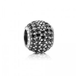 Retired Authentic Pandora Pavé Lights Black Crystal Charm, 925 🖤